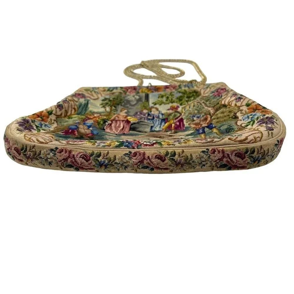 Walborg vintage purse Petit point handmade tapestry style small 1920s BoxU - Picture 4 of 6